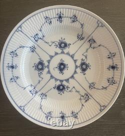 VTG 1974-83 Royal Copenhagen Blue Fluted 8 (Eight) Deep Dish 10 Dinner Plate