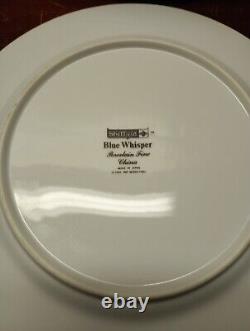 VTG 1985 Sheffield Japan Blue Whisper Dinner Plate 10 Fine Porcelain Set (8)