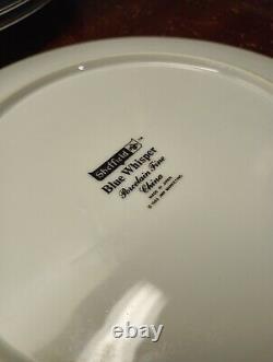 VTG 1985 Sheffield Japan Blue Whisper Dinner Plate 10 Fine Porcelain Set (8)