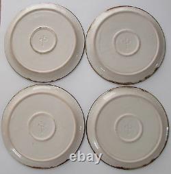 VTG 70's Fred Evangel New Mexico Stoneware Pottery Dinner Plates Set of 4