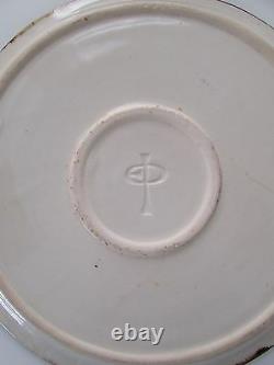 VTG 70's Fred Evangel New Mexico Stoneware Pottery Dinner Plates Set of 4