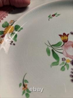 VTG Adams Calyx Ware Set of 7 Hand Painted 10 Dinner Plate 2087 PINK/Blue Hue