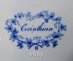 Victorian Blue/White Staffordshire Transferware Corinthian 10 1/4 Dinner Plate