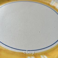 Vietri Italy Campagna Ram 10 Dinner Plate (s) Hard To Find Yellow Blue Bow