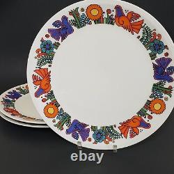 Villeroy & Boch Acapulco 10 1/4 Dinner Plates Set of 3 Blue Stamp