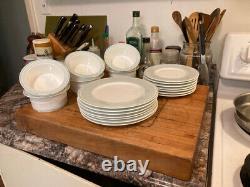 Villeroy & Boch Fine Bone China Dinnerware Set for Six, Rondo, Blue and White
