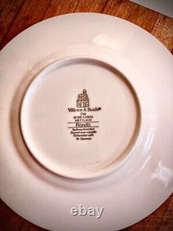 Villeroy & Boch Fine Bone China Dinnerware Set for Six, Rondo, Blue and White
