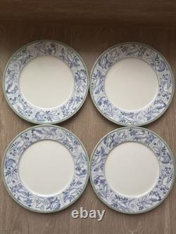Villeroy & Boch Switch 3 Cordoba Set of 4 Dinner Plates Blue Bird Border