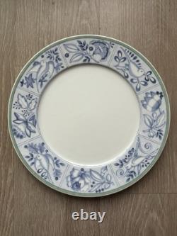 Villeroy & Boch Switch 3 Cordoba Set of 4 Dinner Plates Blue Bird Border