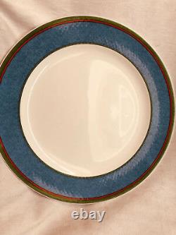 Villeroy & Boch Tipo Viva Blue Dinner Plate 10 1/2 Blue Band Green Red Lines