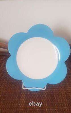 Villeroy & Boch Wonderful World Bloom 10 1/2 in Dinner Plate Blue Set Of 4 New
