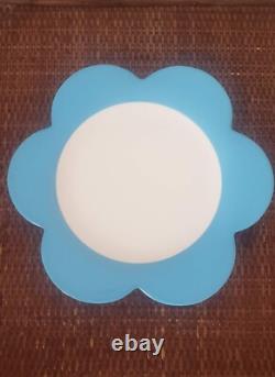 Villeroy & Boch Wonderful World Bloom 10 1/2 in Dinner Plate Blue Set Of 4 New