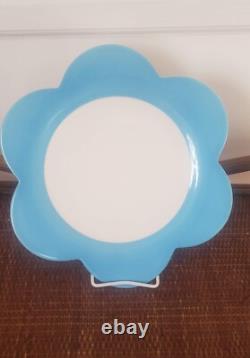 Villeroy & Boch Wonderful World Bloom 10 1/2 in Dinner Plate Blue Set Of 4 New