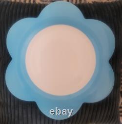 Villeroy & Boch Wonderful World Bloom 10 1/2 in Dinner Plate Blue Set Of 4 New