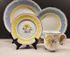 Villeroy and Boch TOSCANA 2008-2010 4 Piece Place Setting Blue Yellow Rimmed EUC