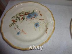 Vintage 10 Pc Set Mikasa Blue Daisies Eb 804 Salad Dinner Plate Soup Bowl Japan