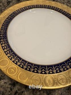 Vintage 1900s Mintons Tiffany & Co Cobalt Blue & 24k Gold Painted 3 Piece Set
