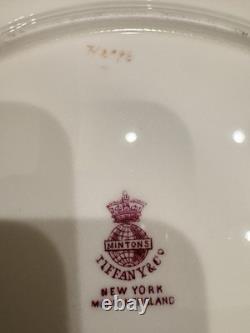 Vintage 1900s Mintons Tiffany & Co Cobalt Blue & 24k Gold Painted 3 Piece Set