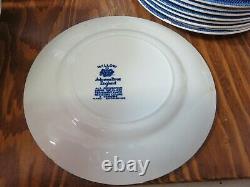 Vintage 32 Pieces of Johnson Bros. Willow Pattern China Dinner Bread Salad Plate