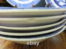 Vintage 32 Pieces of Johnson Bros. Willow Pattern China Dinner Bread Salad Plate