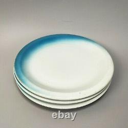 Vintage 40s 50s Sterling China 3 Dinner Plates Sky Blue Diner Restaurant Ware US