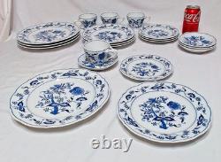 Vintage 50 Years 1951-2001 Blue Onion 20 Pc Dinner Set, Blue Danube Japan Mint