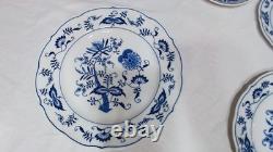 Vintage 50 Years 1951-2001 Blue Onion 20 Pc Dinner Set, Blue Danube Japan Mint