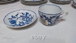 Vintage 50 Years 1951-2001 Blue Onion 20 Pc Dinner Set, Blue Danube Japan Mint