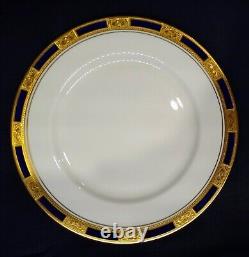 Vintage AYNSLEY EMPRESS COBALT Bone China 10.5 Dinner Plate