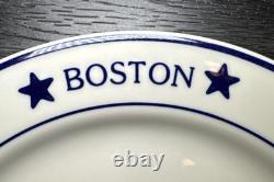 Vintage BOSTON BLUE STAR PLATE SPECIAL Homer Laughlin Restaurant Ware 9.5 Set 4