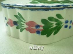 Vintage Blue Ridge Southern Potteries French Peasant Round Candy Box With LID