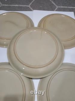 Vintage Celebrity Blue Medallion Plate Set Of 5 1970s Stoneware Cobalt