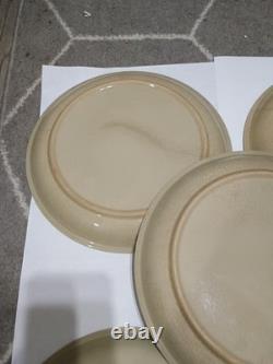 Vintage Celebrity Blue Medallion Plate Set Of 5 1970s Stoneware Cobalt