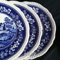 Vintage Copeland Spode's Tower Blue Dinner Plates Set Of 6 Old Backstamp