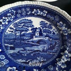 Vintage Copeland Spode's Tower Blue Dinner Plates Set Of 6 Old Backstamp