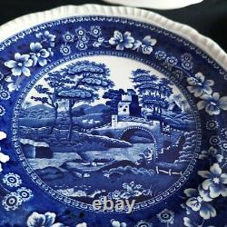 Vintage Copeland Spode's Tower Blue Dinner Plates Set Of 6 Old Backstamp