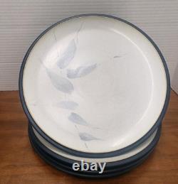 Vintage Denby Langley Spirit Blue Dinner Plate Set Of 4 England Retired Pattern