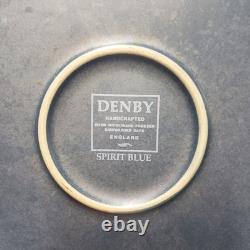 Vintage Denby Langley Spirit Blue Dinner Plate Set Of 4 England Retired Pattern