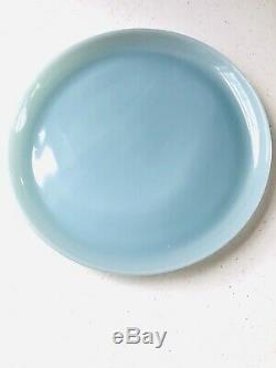 Vintage Fire King Turquoise Blue Delphite 9 Dinner Plates Set of 5 J006