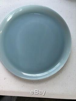 Vintage Fire King Turquoise Blue Delphite 9 Dinner Plates Set of 6 J007