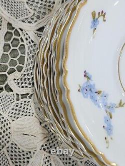 Vintage Haviland Montmery Forget Me Not Porcelain Dinnerware set 40pcs