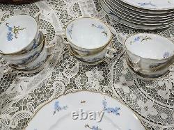 Vintage Haviland Montmery Forget Me Not Porcelain Dinnerware set 40pcs