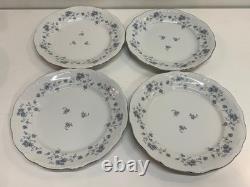 Vintage Johann Haviland Bavarian Porcelain Blue Garland 14 Dinner Plates