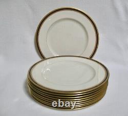Vintage Lenox (S4B) Cobalt Blue and Gold Large 10-1/2 Dinner Plates (10)