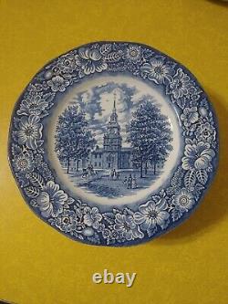 Vintage Liberty Blue Dinner Plates Lot Of 10