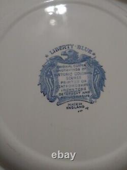 Vintage Liberty Blue Dinner Plates Lot Of 10