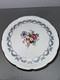 Vintage Limoges France 12 Blue & Gilt Rimmed Flowers Floral Cake Pedestal Stand