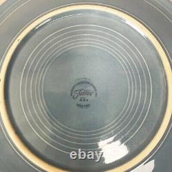 Vintage MCM Fiesta Teal + Periwinkle Dinner Plate Set of 6 Homer Laughlin USA