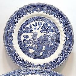 Vintage MYOTT MEAKIN Blue Willow 10 Dinner Plates Lot of 11 Made in England