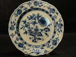 Vintage Meissen Blue Onion 9.5 Dinner Plate, Oval Meissen Stamp